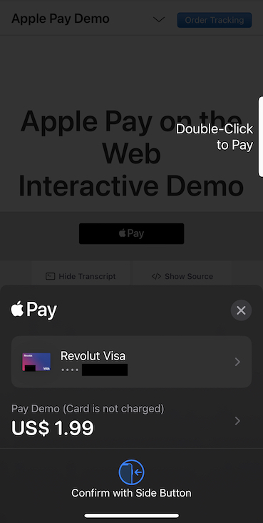 Apple Pay prompt on iOS